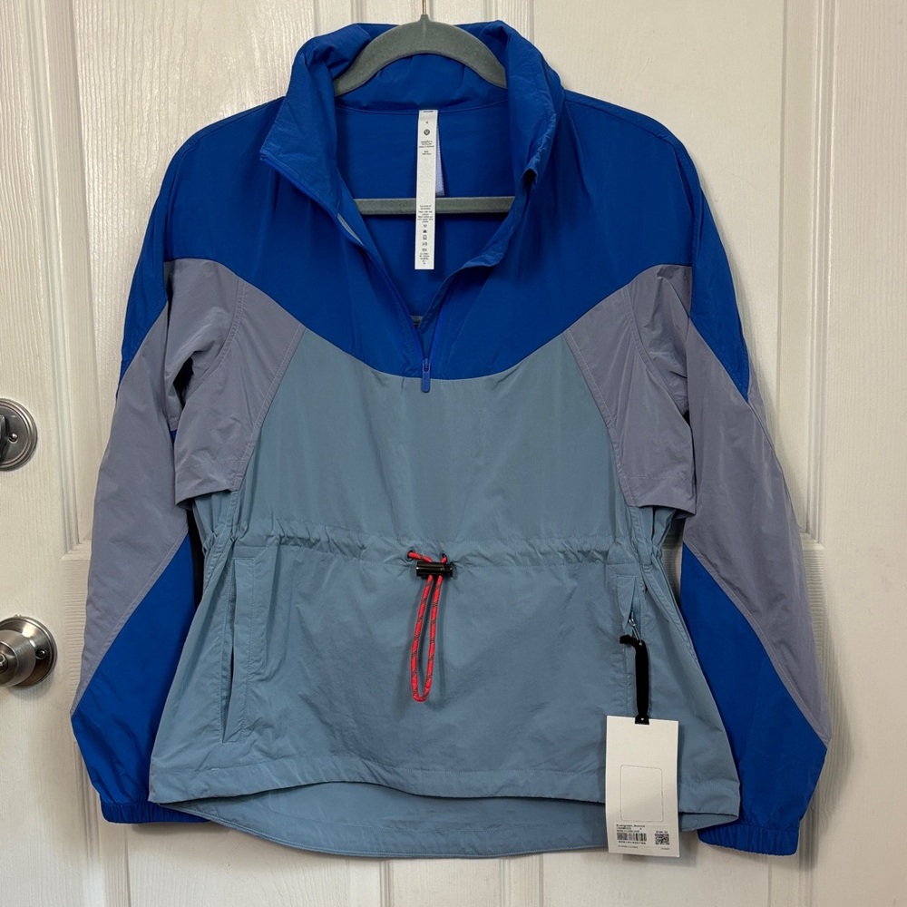 NWT lululemon athletica Two-Tone Blue and Gray wind breaker